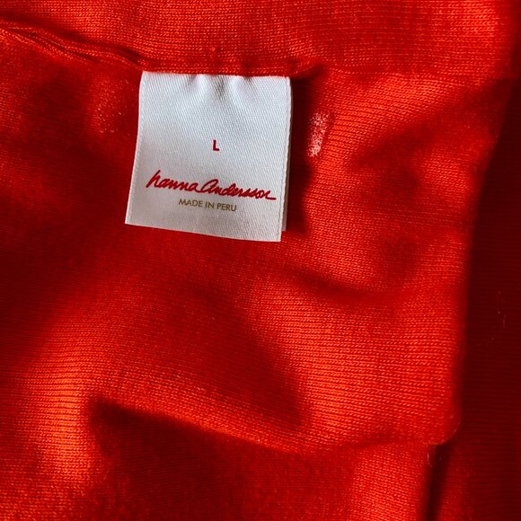 Hanna Andersson 100% Organic Cotton Hat Orange with Embroidered Black Eyes - Picture 5 of 7